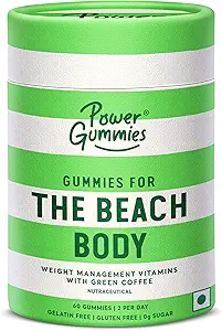 POWER GUMMIES-THE BEACH BODY WITH GREEN COFFEE, L-CARNITINE & VITAMIN C-WEIGHT MANAGEMENT GUMMIES FOR MEN & WOMEN-60 GUMMIES