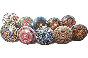 KNOBSWORLD 20 x Mix Vintage Look Flower Ceramic Knobs Door Handle Cabinet Drawer Cupboard Pull Xfer (New Xfer)