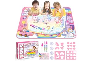 MDINGTD Tappeto Gioco Bambini/ 100 * 80cm Pittura di Graffiti Tappeto, Nessun Inchiostro, Nessun Disordine e Riutilizzabile-Set di Giocattoli per l'apprendimento Precoce