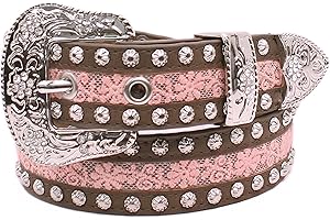 Ariat Girl's Floral Lace And Silver Studs Belt
