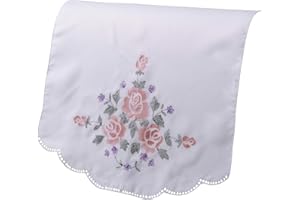Classic Home Store Traditional Floral Chair Back Printed Flower Antimaccasar Furniture Protector (Coral Pink)