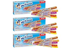 FANCY LABELS Ice Lollies Bundle With 3x Mr Freeze Freezepops 20x 45ml - Refreshing and Natural Flavoured Ice Lollies - Delicious Squeezable Ice Pops