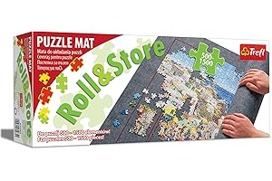 Trefl – Mata do Układania Puzzli, 500-1500 Elementów Trefl – Do Przenoszenia i Przechowywania Puzzli, Mata z Mocnymi Rzepami, Do Układanek o Rozmiarze do 85x58 cm
