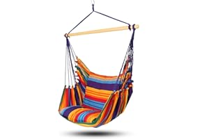 HOBEA-Germany Hängesessel Hängestuhl Hängesitz mit 2 Kissenhüllen (XXL (bis 140kg belastbar), Fabiola)