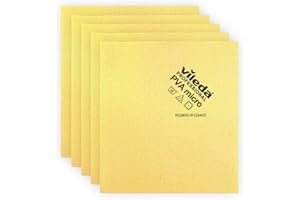 ‎VILEDA Vileda Professional PVA-Mikrofasertuch | Allzweck-Reinigungsschwamm | Glänzende streifenfreie Ergebnisse | Synthetisches Fensterleder | Ideal für harte Oberflächen | Glatte