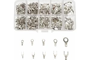 Surriba 320 pzs Terminales de Anillo, Terminales de Horquilla, Terminal Redondo Cable Bateria 6mm2