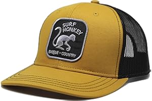 DRESSED IN MUSIC PLAY WITH ME Czapka z daszkiem typu Trucker - zakrzywiony daszek - regulowana czapka z daszkiem - naszywka z haftem Surf Monkey® - 6-panelowa konstrukcja - Surfing The Basque Country