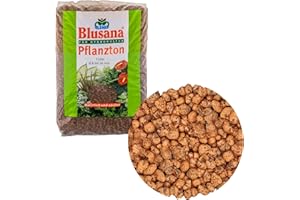 Blusana Blähton 5l Pflanzsubstrat für Hydrokultur | Ton-Granulat Körnung 8-16mm Drainagematerial & Bodenauflockerung