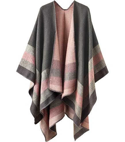 Buicare Damen Poncho, Cardigan Cape, Winter Flanell Produktbild-Vorschau 11