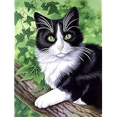 VAIIEYO 5D Diamond Painting Adulte Chat, Peinture Diamant Animal