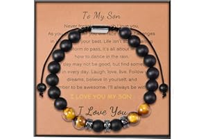 YELUWA Bracciale Da Uomo Per Fidanzato, Marito, Mio Uomo, Figlio, Nipote, Anniversario, Regalo Di Natale Per Lui Con Confezione Regalo