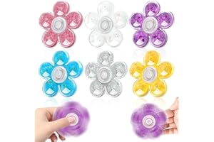 Coolden Fidget Spinner 5 Stück Blume Glitter Flüssigkeit Fidget Toys für Kinder Erwachsene Sensorisches Stressabbau Hand Spinner Anti Stress Autismus Spielzeug Geschenke für Junge Mädchen 11 12 13