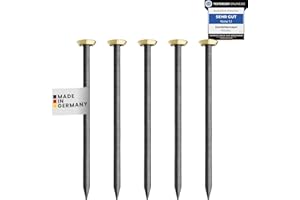 RIKAMA ONLINEVERSAND AUS EINER HAND Lot de 30 clous pour tableau, de 50 mm de long, clous en acier pour une utilisation sur le béton, la brique, le plâtre et le bois, clous en acier trempé comme suspension d'images, fabriqués en Europe
