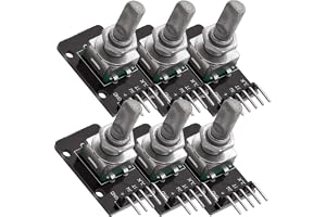 GERUI 6 x KY-040 roterande vinkelgivare roterande givare roterande encoder modul kompatibel med Arduino.360 graders roterande