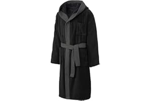 CelinaTex Arizona Accappatoio con Cappuccio A Tinta Unita Lungo Tasche Applicate Cannoncino Donna Uomo Unisex Puro Cotone S-XXL