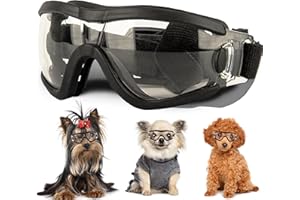 NICERINC PET Small Dog Sunglasses with Adjustable Strap UV Protection, Winproof Puppy Sunglasses, Suitable for Dogs Eyes Protection?Soft Dog Goggles
