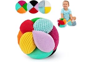 beetoy Baby Sensory Ball, Fabric Soft Plush Ball, Montessori balls for Babies 12 Textured Fabric Ball for Sensory Touch Development Ball Stuffed Sensory Ball Detachable & Combination
