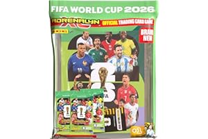 Panini Coupe du Monde DE LA FIFA 2026 Trading Cards Game Pack de démarrage (1 classeur + 1 Terrain de Jeu + 1 Magazine + 2 Pochettes + 1 Golden Baller + 2 Cartes édition limitée)