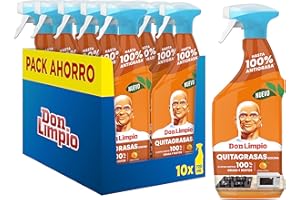 Don Limpio Quitagrasas Express, Detergente en Spray, 7.2 L (10 x 720 ml), Hasta un 100% de Poder Desegrasante, Aroma Cítricos, Mega Pack