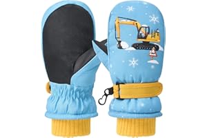 WAWSAM Kinder Ski Handschuhe Schneehandschuhe Kinder Winter Handschuhe Winddichte Warm Fleece Fahrradhandschuhe für Jungen Mädchen