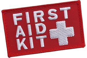 LEGEEON First Aid Kit 2x3.25 White/Red IFAK Medic MED Trauma Paramedic Morale Hook Patch