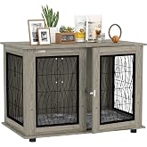 Curated visual reference: Gallery Detail: Pawhut Dog Crate Furniture Dog Cage End Table With Large