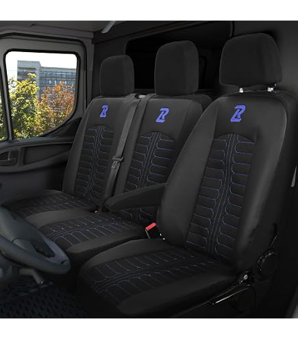 Sitzbezüge Schonbezüge SET QE Für Mercedes Sprinter Kunstleder Schwarz