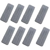 Exbrith 8 Pieces Reusable Mop Pads, Replacement Mop Pad, Microfiber Mop Replacement, for Most Flat and Hard Surfaces