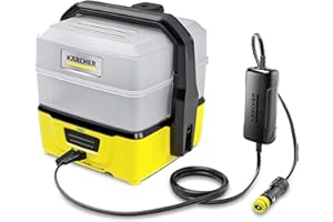 Kärcher Hidrolimpiadora móvil OC 3 Plus Car, limpiadora portátil para aplicaciones móviles, depósito de agua extraíble 7l, batería de iones de litio, duración batería 15 min, adaptador coche