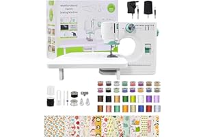 NEXGENZ 2026 New Portable Sewing Machine - 12 Built-in Stitches, 2-Speed Foot Pedal with Basic Sewing Kit | Ideal for Beginners, Adults & Children | Home Use Sewing Machine (Green)
