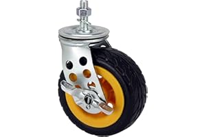 Rock-N-Roller Ground Glider Caster with Brake 5" x 2" 2-Pack for R6G, R8, R10 & R11G Multi-Carts