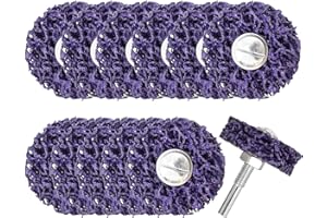 TOLENRE 10 Stücke 2 Zoll CSD-Scheibe Schleifscheibe, Lila Grobschleifscheibe Reinigungsscheibe Set, Oberflächenbearbeitung Oder Lackentfernung Polieren für Bohren Rollenschleifscheibe (50mm)