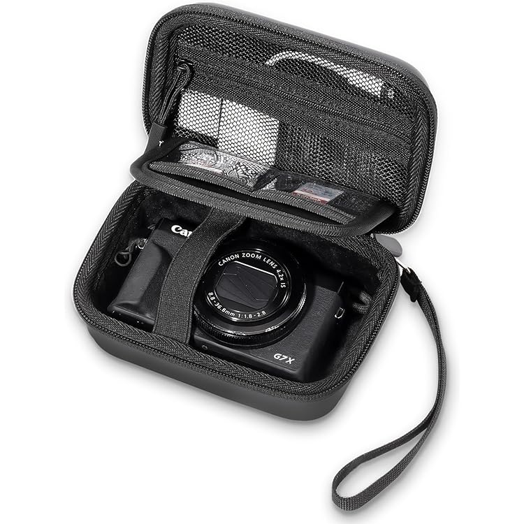 Housse Appareil Photo Compact Universelle - Protection Anti-rayures, Intérieur Doux, Poche Filet