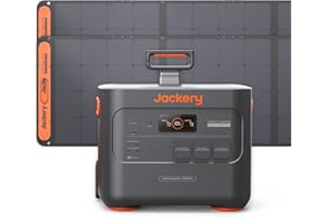Jackery Explorer 3000 Pro Générateur Électrique Portable avec 2 Panneaux Solaires 200W, 3024Wh/3000W Puissance de Sortie Max, Station Électrique Solaire pour Camping-cars, Secours en Famille