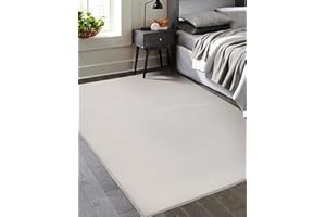 ‎MIAS TEPPICHE Mia´s Teppiche Luna kuschelig Warmer Fellteppich, weich und elegant, waschbar und Fußbodenheizung geeignet, Öko-Tex Zertifiziert, Beige, 140 x 200 cm
