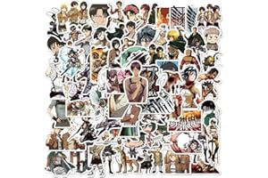 Fancico Laptop Aufkleber Pack 100 Stück, Attack on Titan Aufkleber Einzigartige Coole Aufkleber Wasserflasche Notebook Gitarre Skateboard Travel Teens Aufkleber …