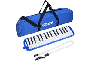 CASCHA Melodica with bag and mouthpiece, instrument for children and beginners, blue