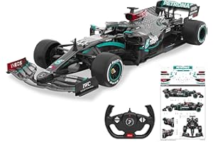 JAMARA Mercedes-AMG F1 W11 EQ Performance 1:12-2,4 GHz dla wielu graczy, oficjalnie licencjonowany, wierne lakierowanie, łącznie z dekoracyjnym łukiem, czarny, 402106