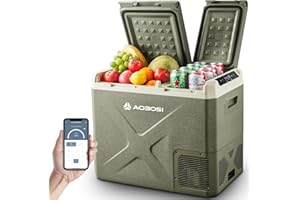 ‎AAOBOSI AAOBOSI Kompressor Kühlbox 40L: Elektrische Kühlbox Auto Dual Zone 12/24V DC & 100-240V AC, -20°C bis 20°C – Ideal für Auto, LKW, Boot, Reisemobil & Camping
