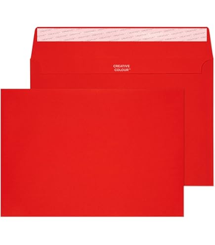 JeeJaan® 100 Buste Postali Rosse Da 15,2 X 22,9 Cm, In Polietilene, 160 X 230 Mm - Foto 5