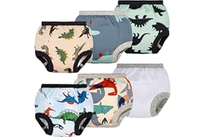 BIG ELEPHANT Pantaloni da vasino per Bambini - Confezione da 6 Mutande per Neonati in Cotone 100%.
