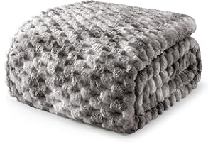 Exclusivo Mezcla Queen Size miękki koc polarowy, 230 x 230 cm, stylowy, żakardowy, aksamitny koc na łóżko, puszysty, przytulny, lekki, na każdą porę roku, szary tie-dye