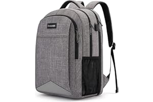 Lumesner Business Laptop Backpack with USB Charging Port; 17.3 Inch Anti Theft Travel Backpack for Men/Women; Water Resistant Computer Rucksack for School/Work/Travel
