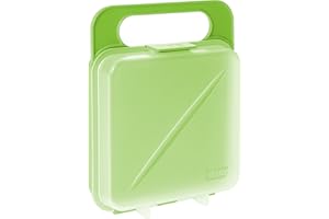 TATAY Pojemnik na Kanapki Fresh | 1 Sztuka | Kompaktowy Design, Wielokrotnego Użytku, Zamknięcie na Klips | Nadaje się do Zamrażarki, Mikrofalówki i Zmywarki | Bez BPA | 14x4x18 cm, Zielony Limonkowy