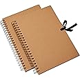 Álbum Scrapbooking Kraft A6 - Con Anillas, 40 Hojas Blancas, Ideal Para Proyectos De Manualidades Y Diarios