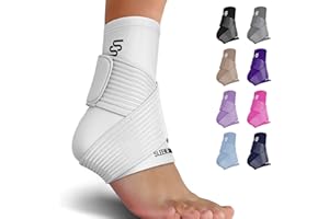 SS SLEEVE STARS Sleeve Stars Chevillère de Maintien Sport - Noir, Chevillère Entorse I Attelle Cheville Entorse I Tendinite Tendon d’Achille I Chevillière Ligamentaire, Strapping, Compression pour Homme et Femme