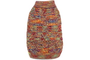 EVEREST DOG CHEW Everest Dog Jumper, Sweater, 100% Mongolian Wool, Handmade in Kirtipur Nepal, Eco-Friendly (Large, Rainbow Hue)