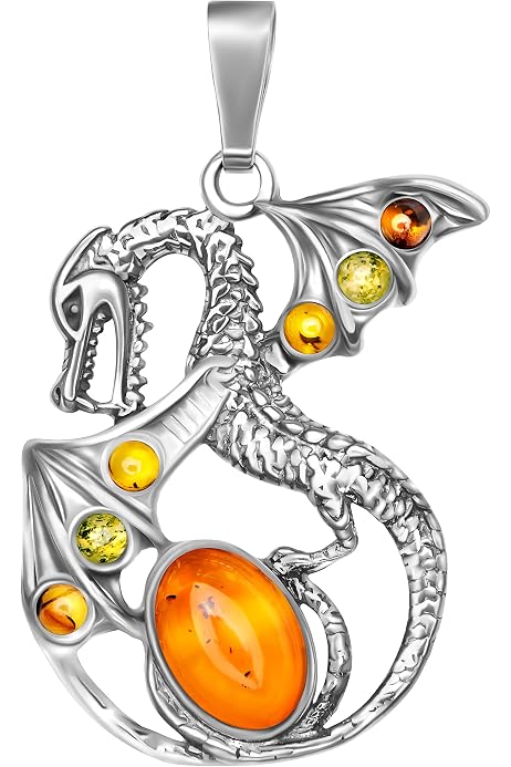ANDANTE Bernstein-Anhänger Mit Schmetterling - Echter Ostsee-Bernstein In 925 Silber & 14K Gold - Zwei Trageweisen