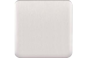 Schneider Electric Lisse Screwless Deco - Single Blank Plate, GGBL8010SS, Stainless Steel