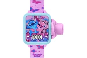 DISNEY STORE Disney Kids Lilo & Stitch Angel Pink Adjustable Digital Projection Watch LAS4099